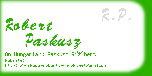 robert paskusz business card